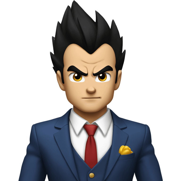 Vegeta in a business suit emoji