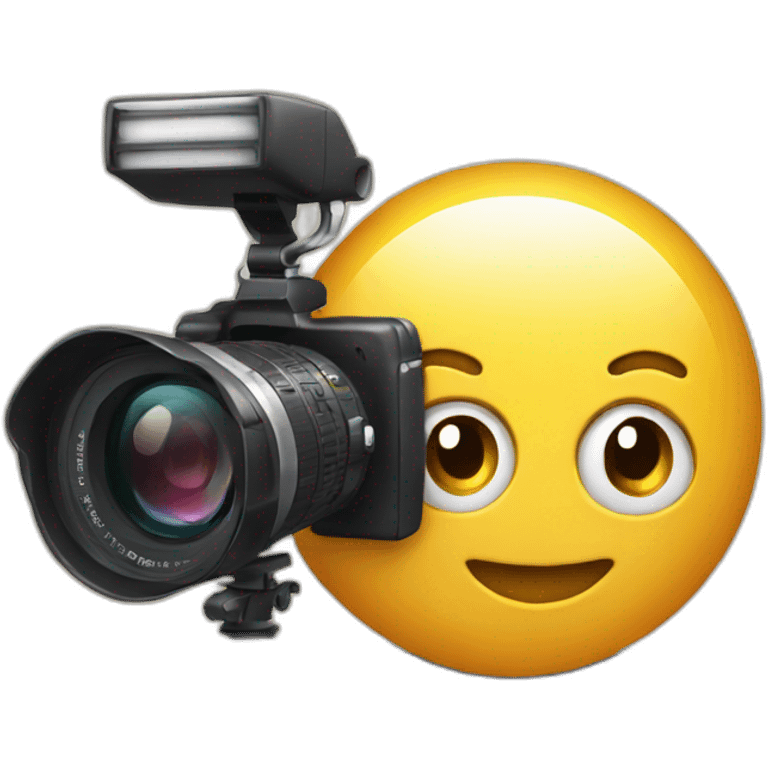 macbook with a huge video camera emoji