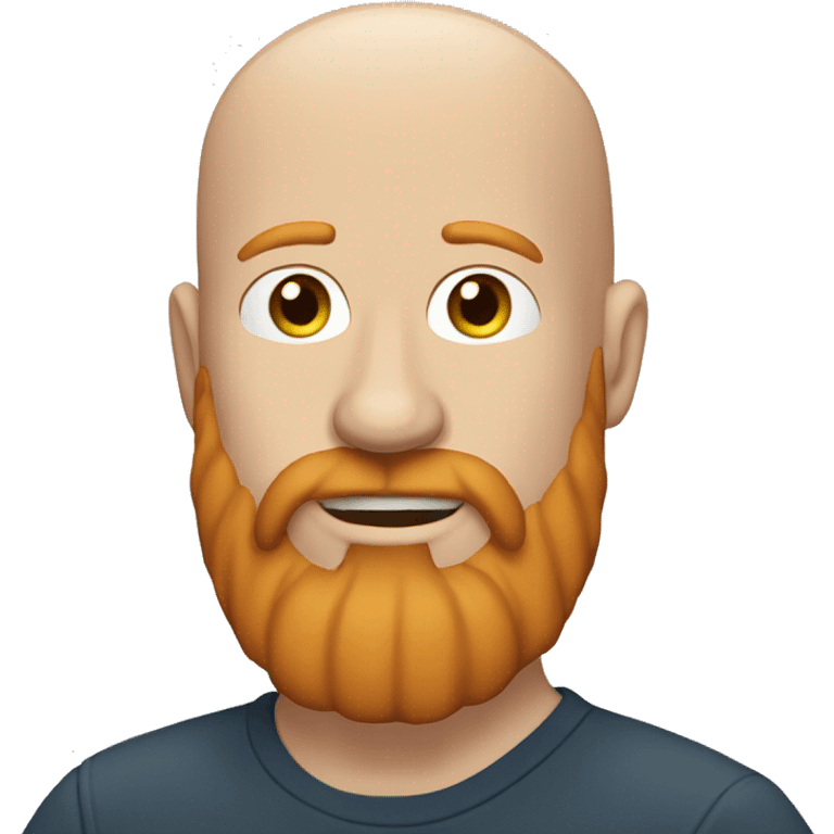 bald ginger beard man emoji