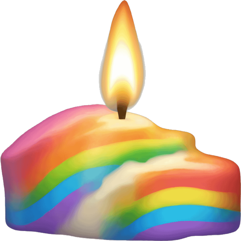 Rainbow candle  emoji