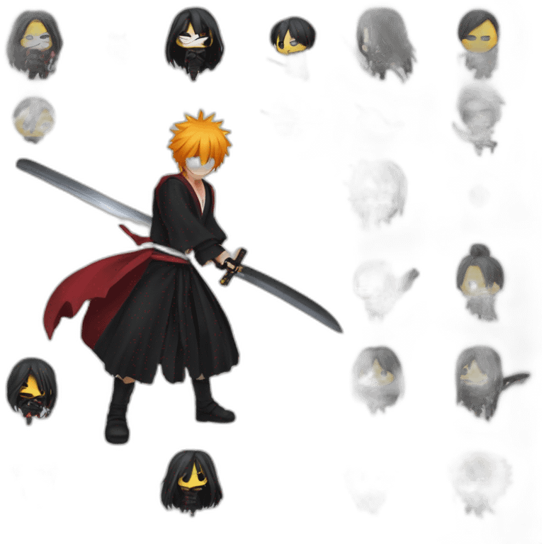 Ichigo Kurosaki with sword emoji