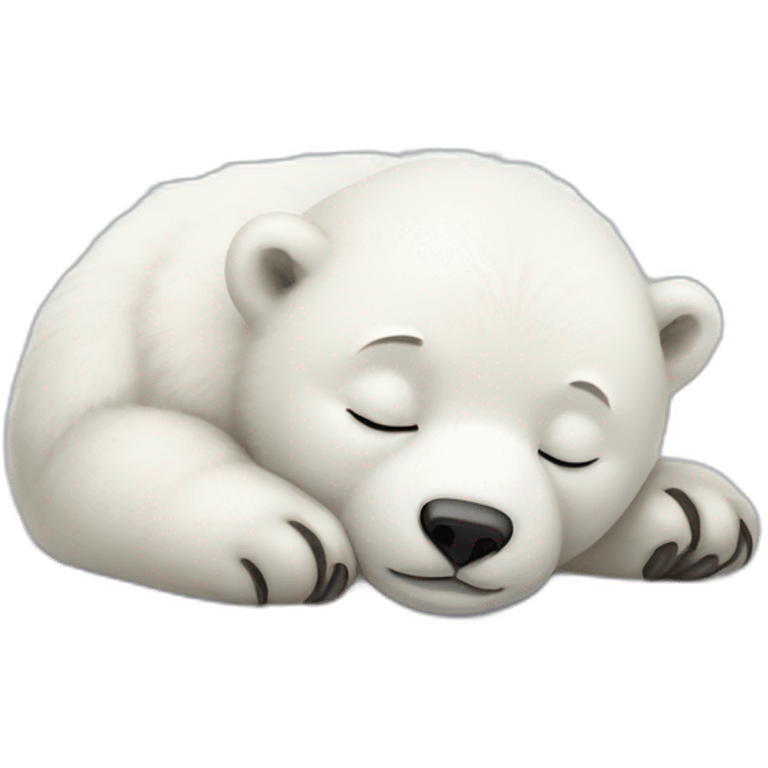 Baby polar bear sleeping emoji