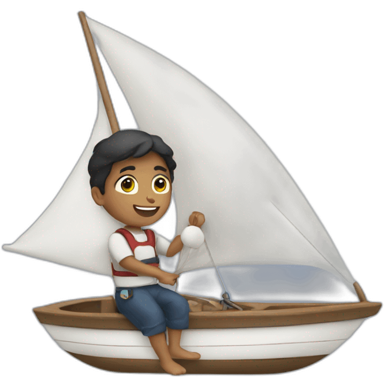 Boy sailing emoji