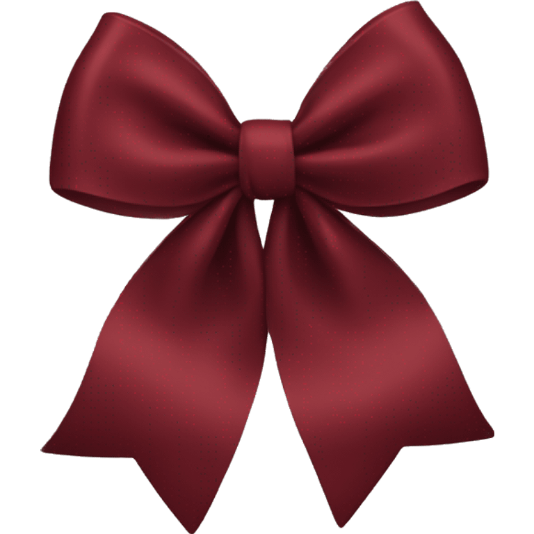 Dark red iPhone bow emoji