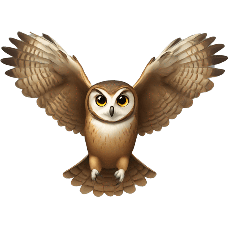 Flying owl emoji