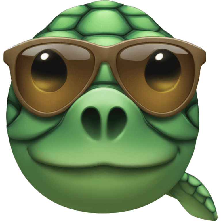 Turtle with sunglasses emoji