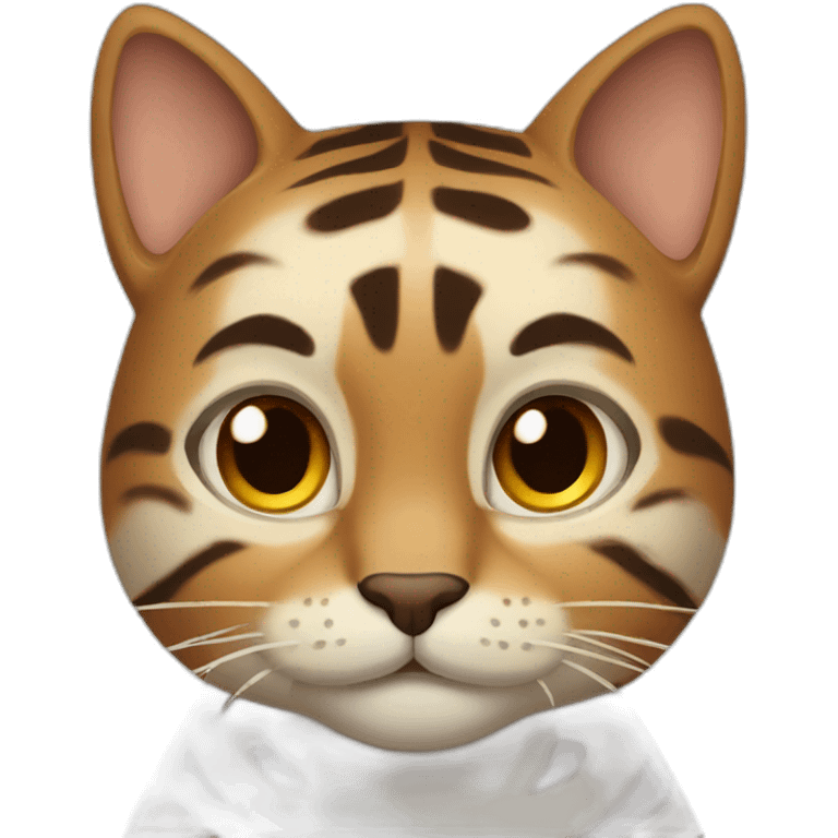 brown and beige cat tiger emoji