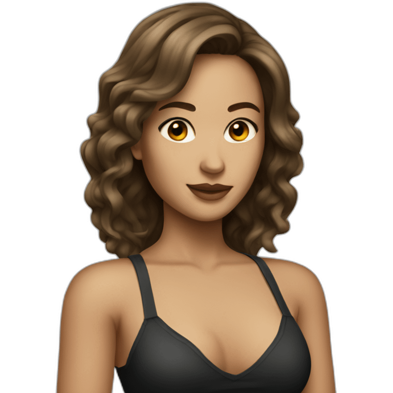 light brunette nightclub girl emoji