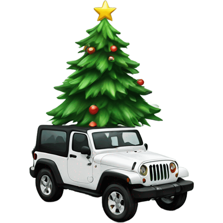 Christmas tree on jeep emoji