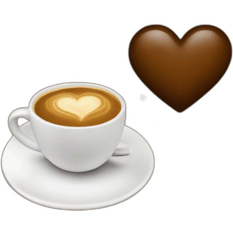 Heart and coffee emoji