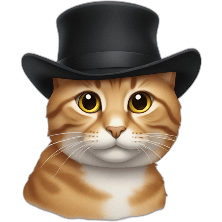 cat with a black hat emoji