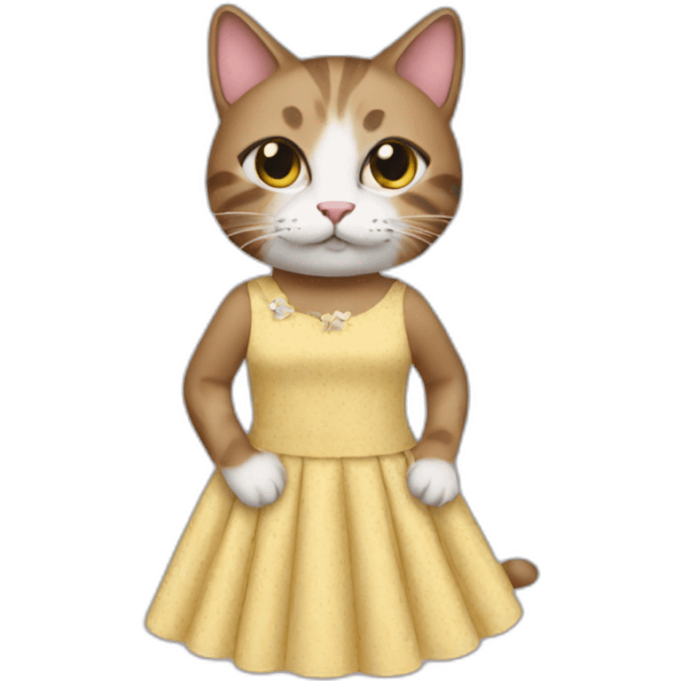 Cat in a dress emoji