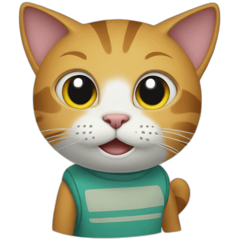 Cat surfer emoji