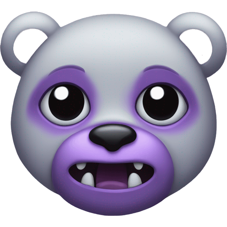 Undead Purple teddy bear X eyes emoji