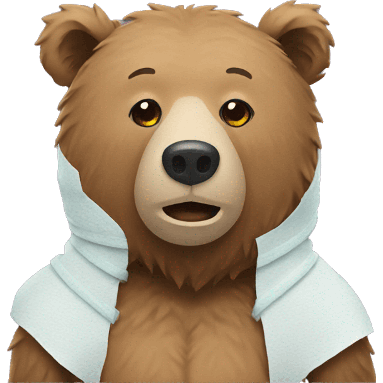 Bear with a bandage  emoji