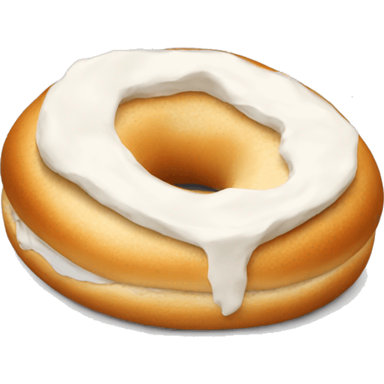 Cream cheese bagel emoji