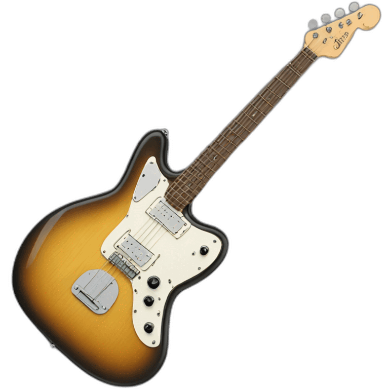 a black fender jazzmaster emoji