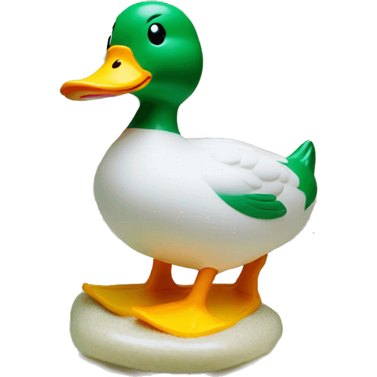 duck toy in bath emoji