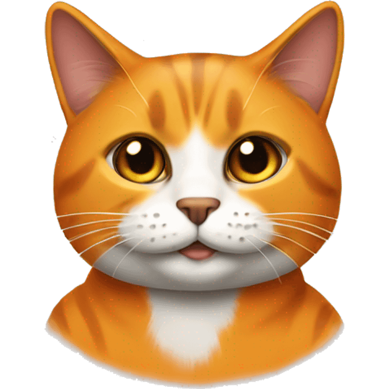 Gato naranja sentado emoji