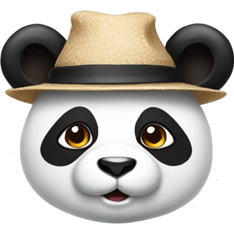 Panda wearing a hat emoji