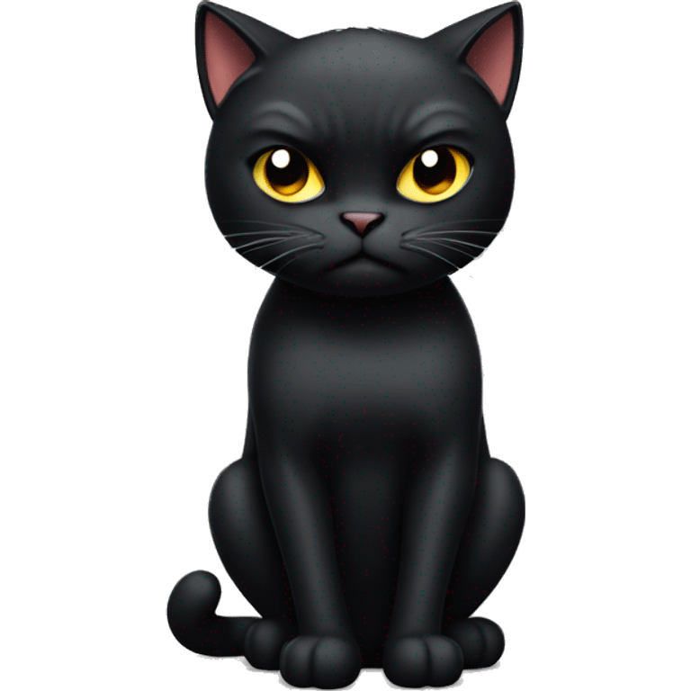 Angry black cat emoji