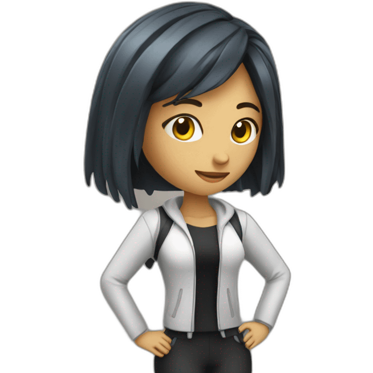 Cyber security girl student emoji