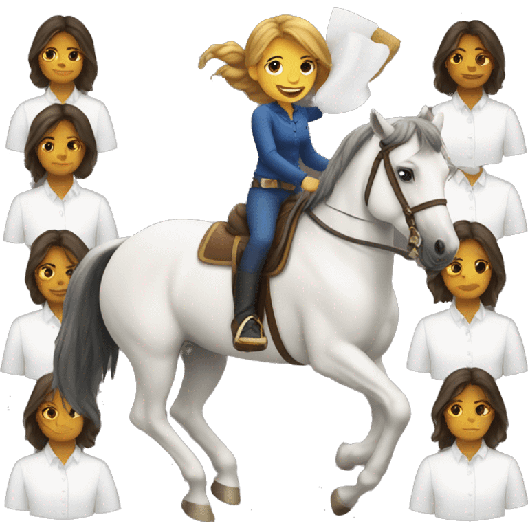 Abby riding a horse emoji