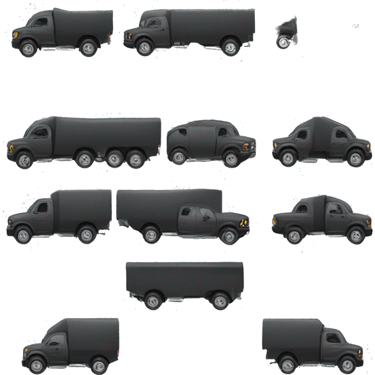 camioneta Ram color negra emoji