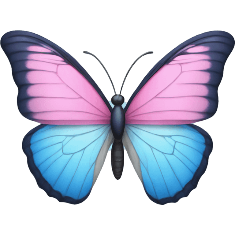 pink and blue butterfly  emoji