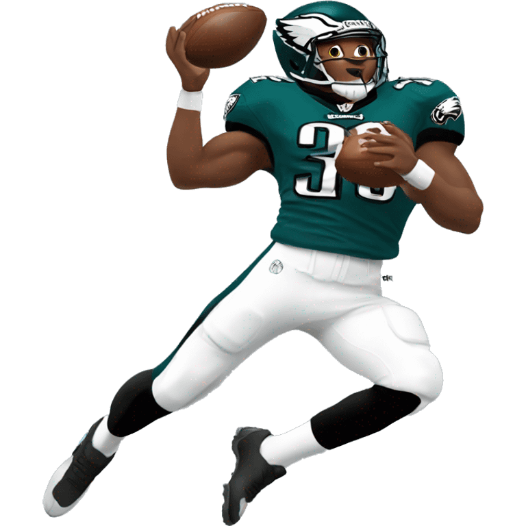 eagles football player 26 jumping emoji