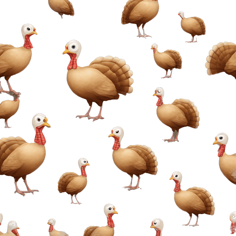 Realistic turkey isolated  emoji