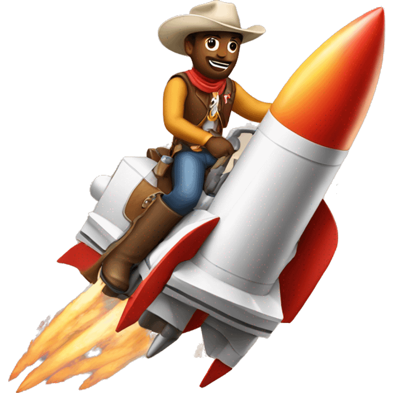 Cowboy on a rocket emoji