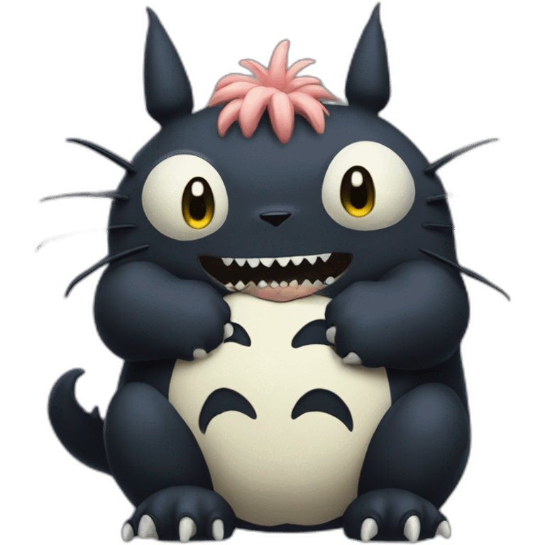 Totoro as venom emoji