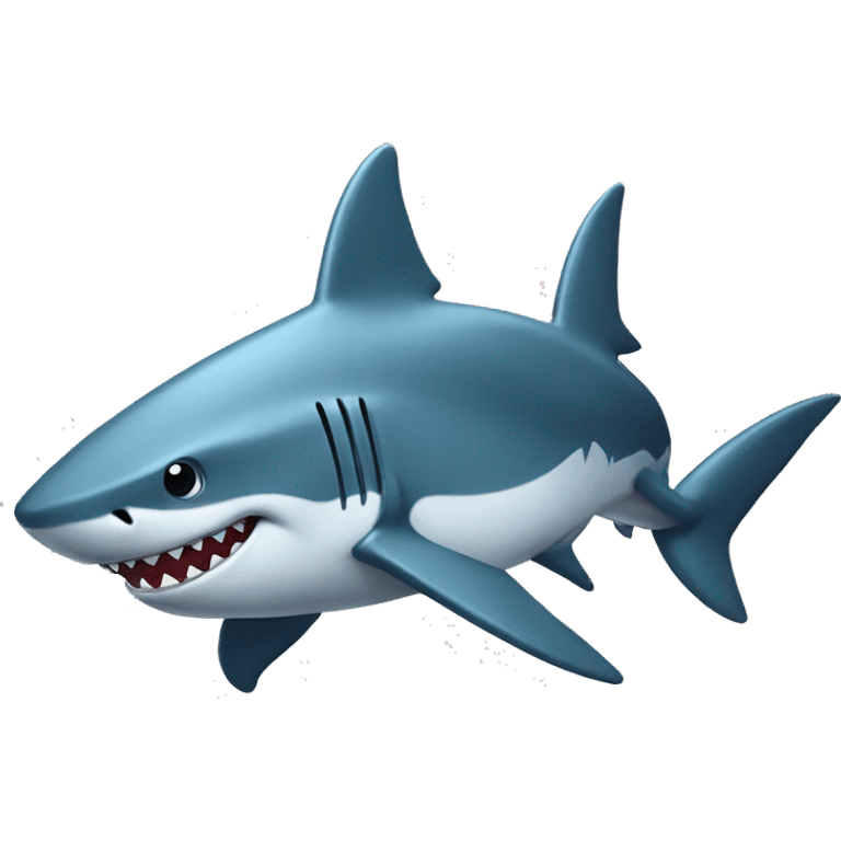 Shark scoring a goal emoji