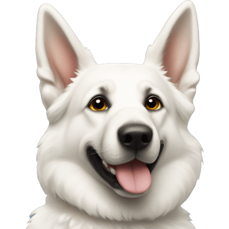 White German shepherd  emoji