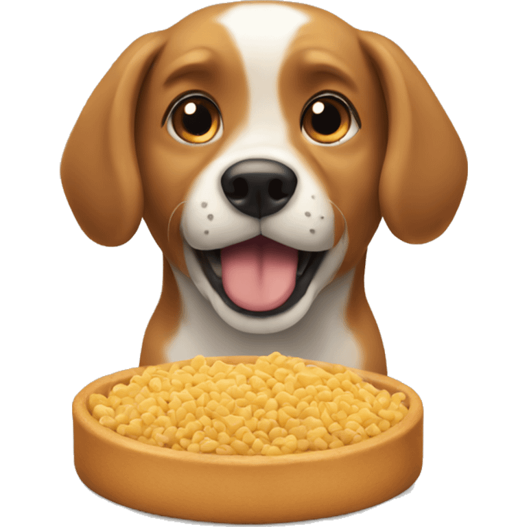 Dog eating food emoji