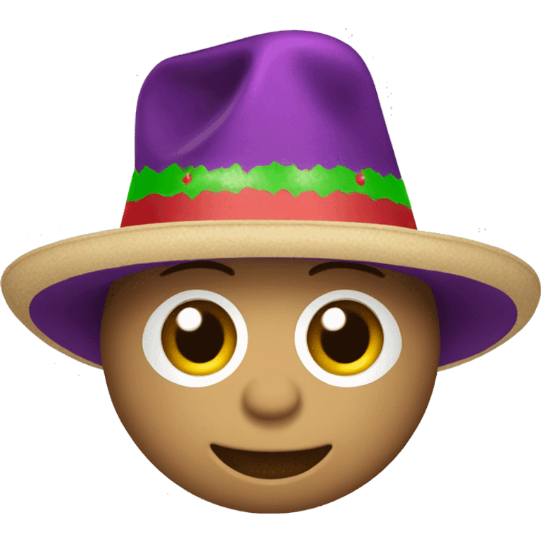 monito con sombrero navideño emoji