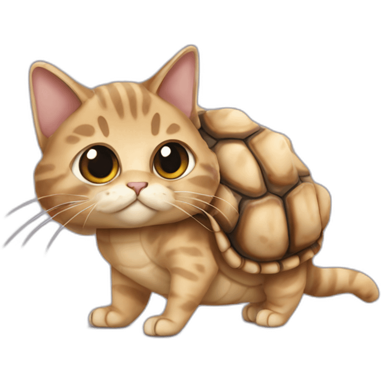 Tortious shell cat long hair with 3 legs emoji