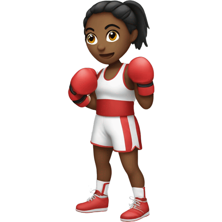 female boxing athlete
 emoji