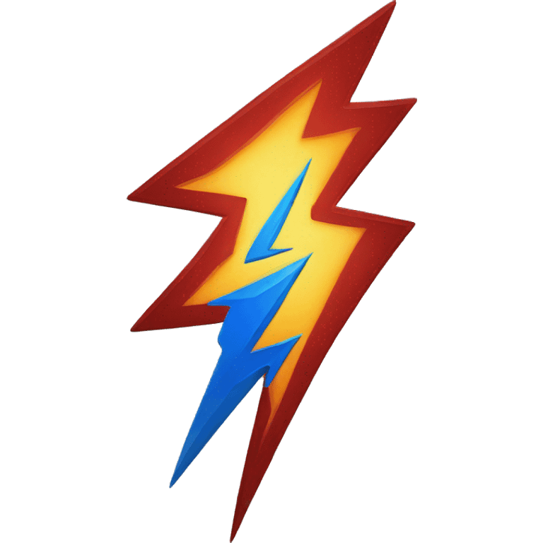 red and blue lightning emoji