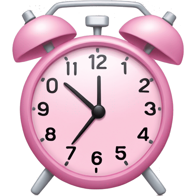 Baby pink alarm, clock emoji