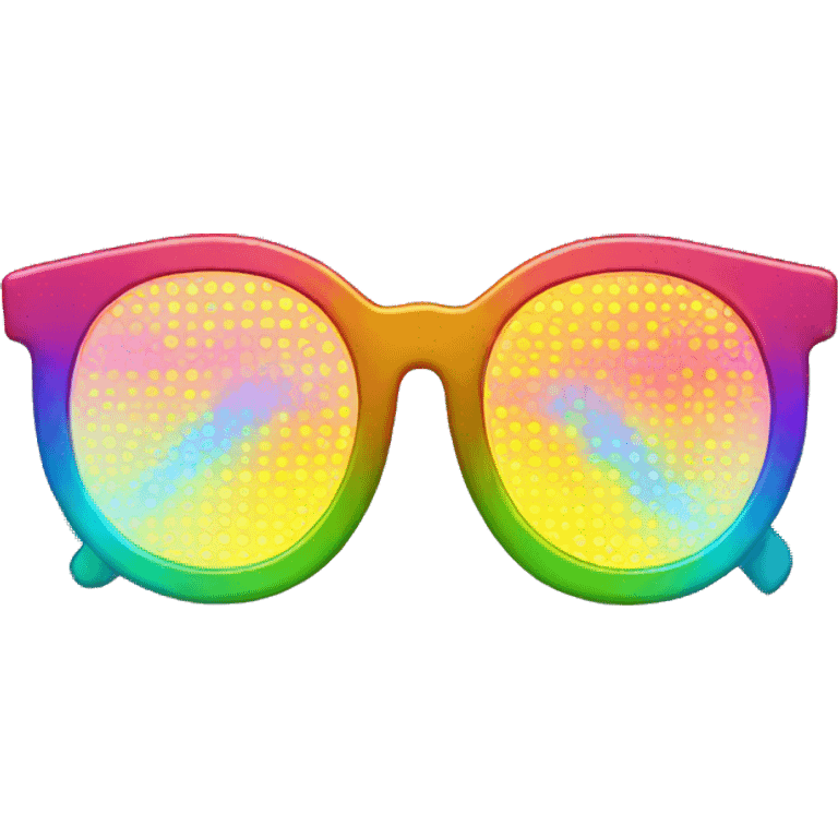 Light up rainbow glasses  emoji