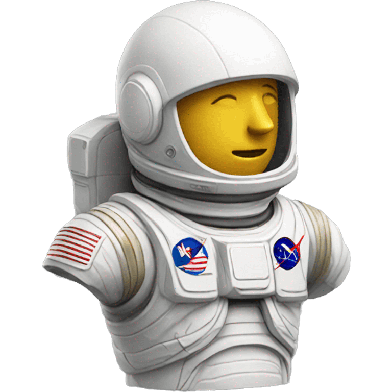 Greek statue of an astronaut emoji