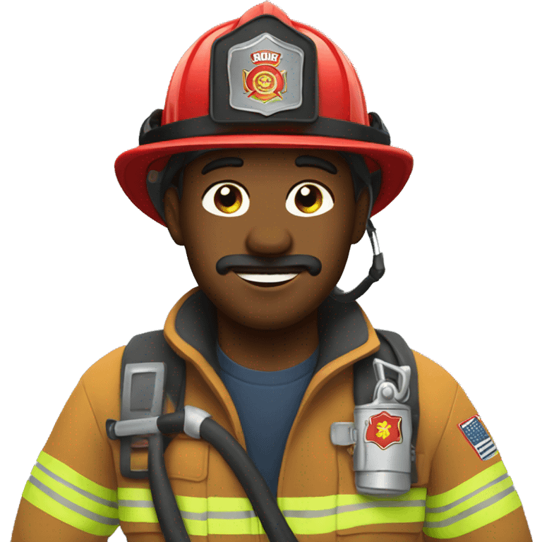 firefighter on their phone emoji