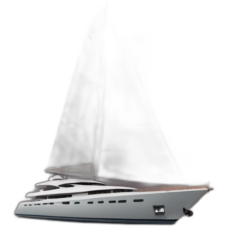 Yacht in front of a vulcano emoji