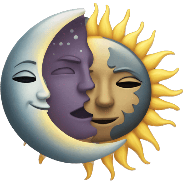 Sun and moon emoji