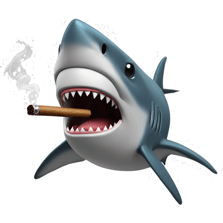 shark smoking cigar emoji