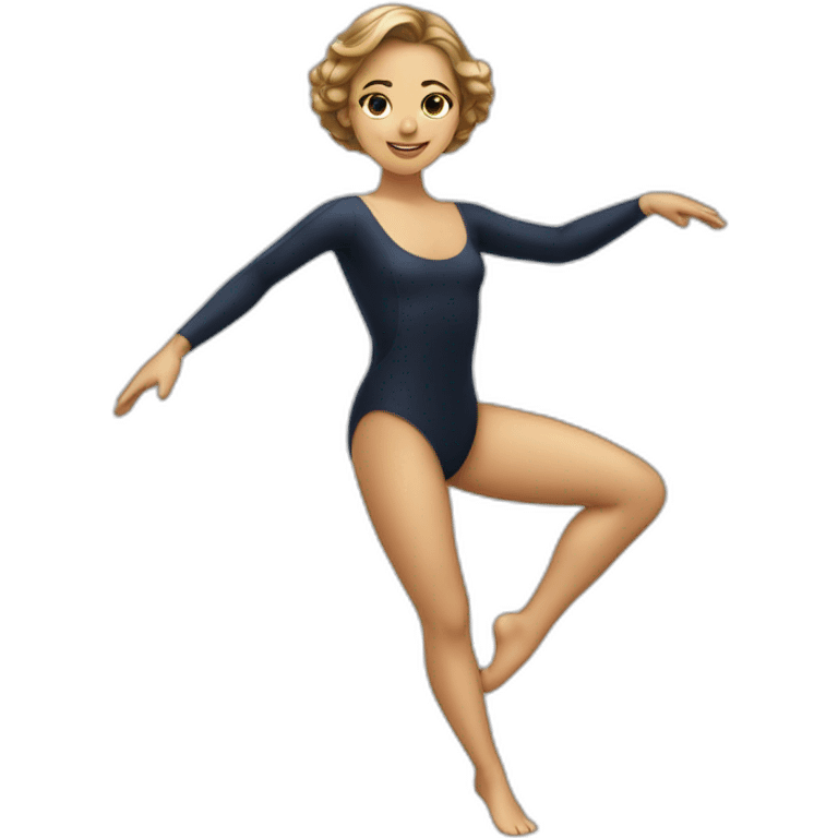 Un danseuse professionnelle de danse classique en tenue de natation  emoji