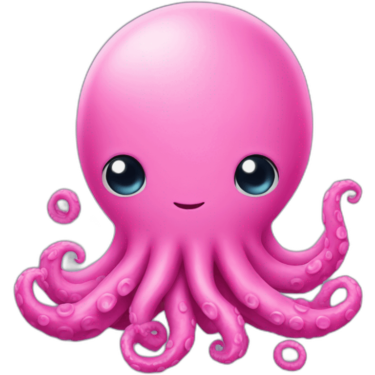 cute pink kraken emoji