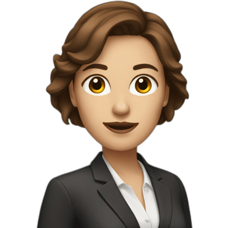 business woman with brown hair emoji